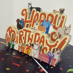 3D - Dogs Happy Birthday-