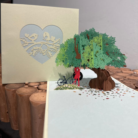 Pop up liefde - groene boom