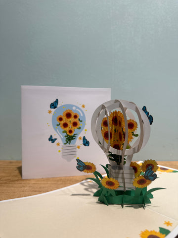 3D - Zonnebloem Lamp