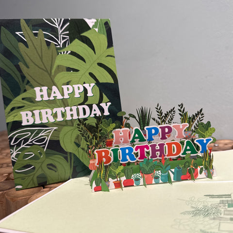 Pop up happy birthday planten