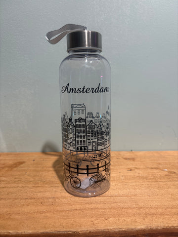 Waterfles ( amsterdam zwart)