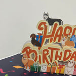 3D - Dogs Happy Birthday-