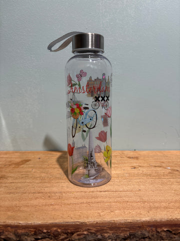 Waterfles (Amsterdam transparant)