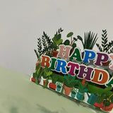 3D - Plants Happy Birthday-