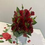 3D - Boeket met Rode rozen.