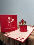 Pop up happy birthday ballonen box