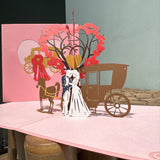 Pop up hartjes boom met koets