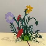 3D wenskaart Bloemen bloei gekleurde.