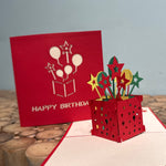 Pop up happy birthday ballonen box