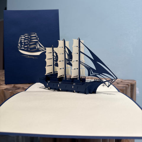 Pop up schip - blauw