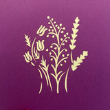 3D wenskaart Bloemen bloei gekleurde.