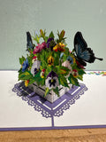 3D - Viooltjes & Vlinders