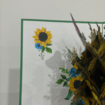 3D - Zonnebloemen en Vlinders.