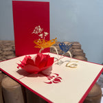 Pop up vlinder geel - blauw