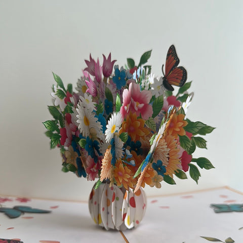 3D - Boeket met Vlinders.