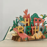 3D - Dinosaurus Happy Birthday.