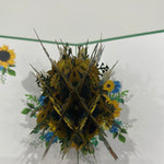 3D - Zonnebloemen en Vlinders.