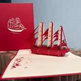 Pop up schip - rood