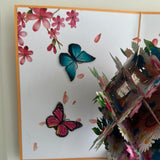 3D - Boeket met Vlinders.