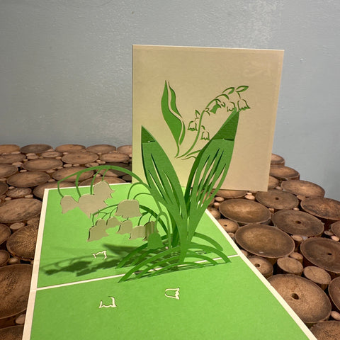 Pop-up kaart met meiklokjes