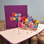 Pop up happy birthday ballonen