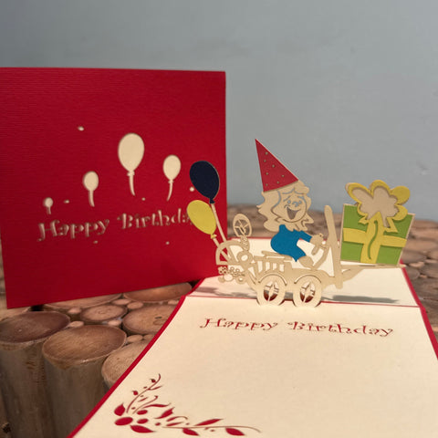 Pop up happy birthday fiets