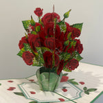 3D - Boeket met Rode rozen.