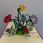 3D wenskaart Bloemen bloei gekleurde.