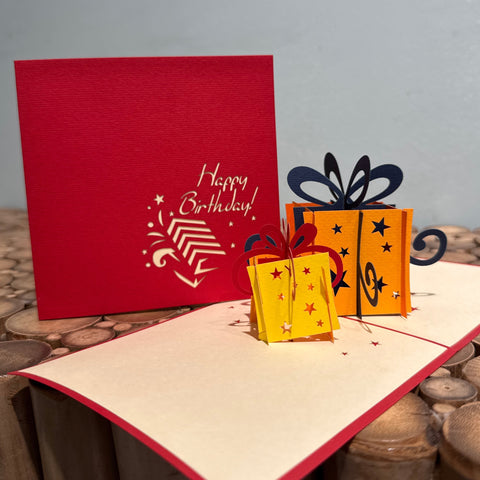 Pop up cadeau oranje