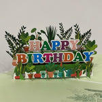 3D - Plants Happy Birthday-