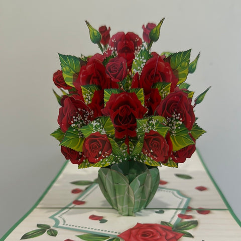 3D - Boeket met Rode rozen.
