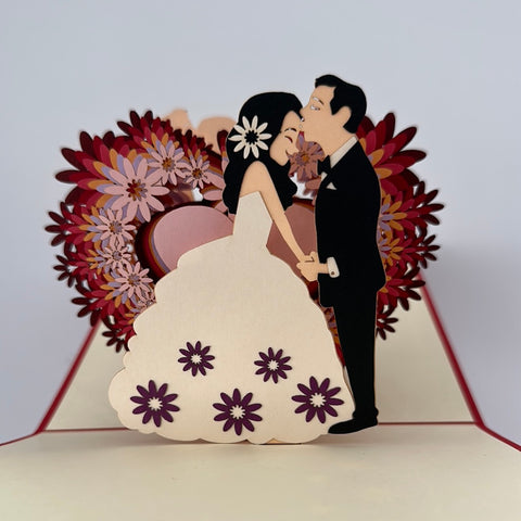 3D - Liefdeskoppel en Hart-