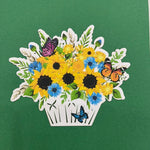 3D - Zonnebloemen en Vlinders.