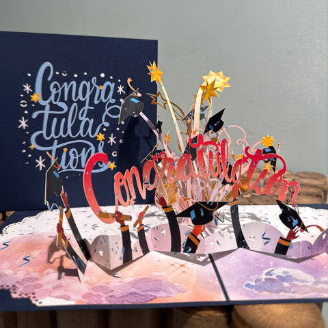 Pop up congratulation kaart