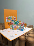Pop up happy birthday kaart beer - aap