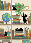 Bug Art - Bookcase Kitties