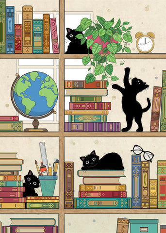 Bug Art - Bookcase Kitties