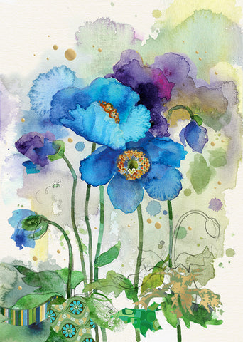 Bug Art -  Blue Poppies