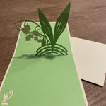 Pop-up kaart met meiklokjes