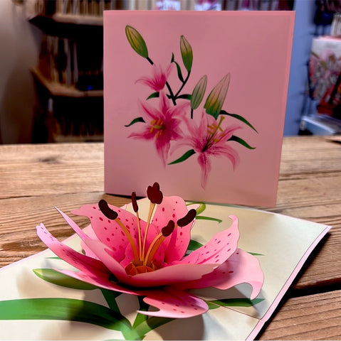 3D Kaart-Double lilies.