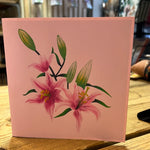3D Kaart-Double lilies.