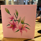 3D Kaart-Double lilies.